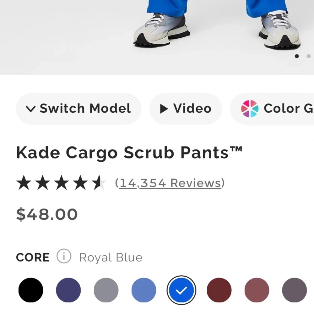 Figs Royal Blue Medical Scrub Pants - Picture 4 of 4